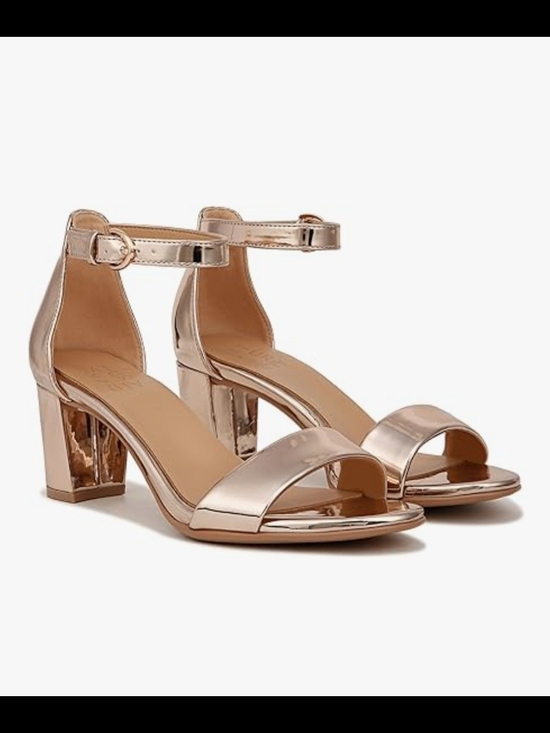 Naturalizer Shoes - New Naturalizer Vera Rose Gold Ankle-Strap Block Heel Sandals - Women Size 9